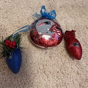 New England Patriots Hand crafted Christmas Ornaments